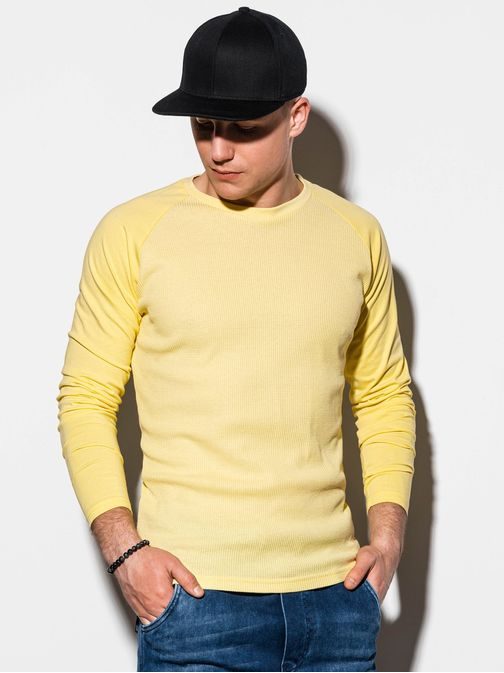 Klasické žluté tričko s dlouhým rukávem L119