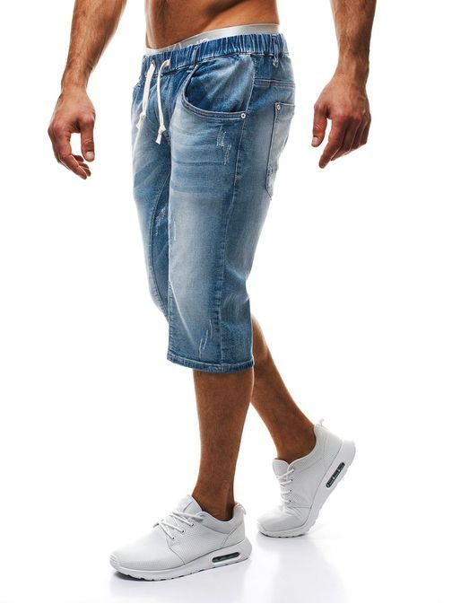 Pohodlné krátké džínové kalhoty 95256