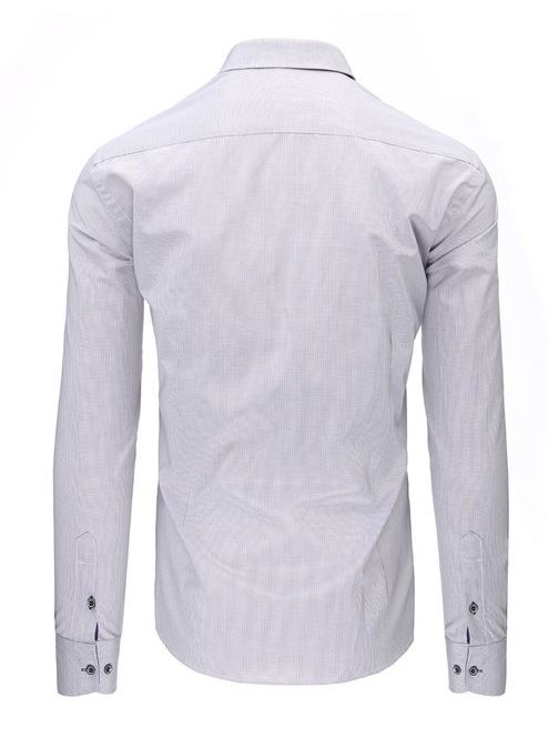 Šedo-bílá košile s kontrastním límcem