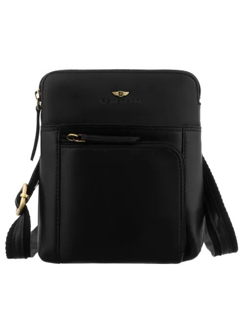 Černá kožená pánská taška s pouzdrem