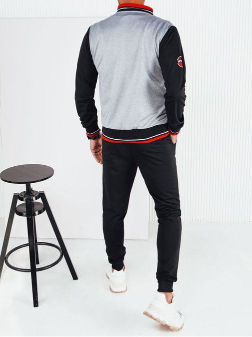 Barevná tepláková souprava v šedé barvě