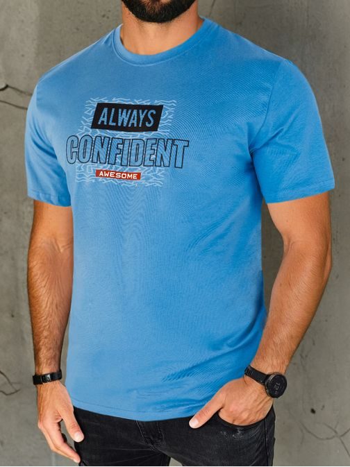Moderní modré tričko s potiskem