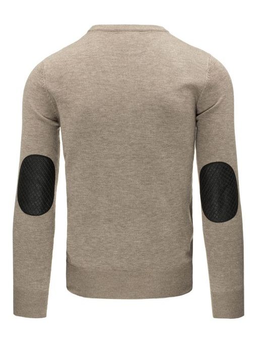 Moderný béžový pánsky sveter