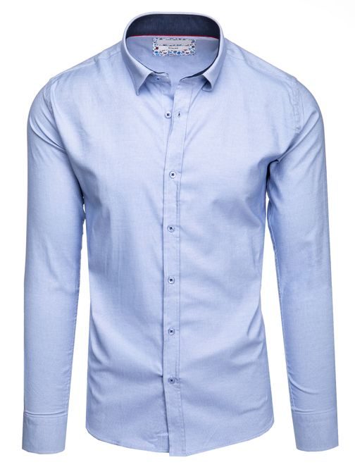 Modrá pánská košile slim fit