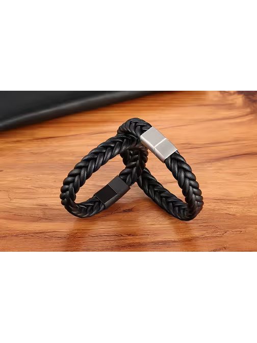 Pánský elegantní pletený náramek