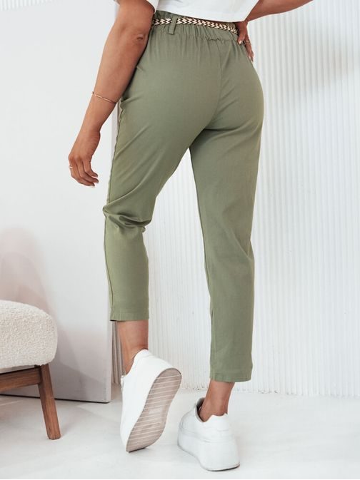 Dámské zelené látkové kalhoty Erlon
