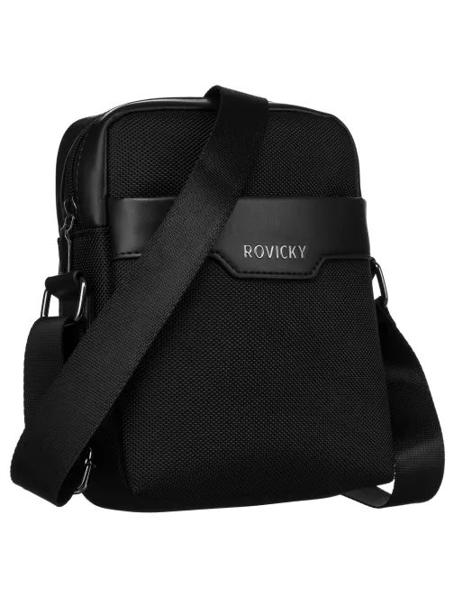 Praktická černá pánská taška přes rameno Rovicky