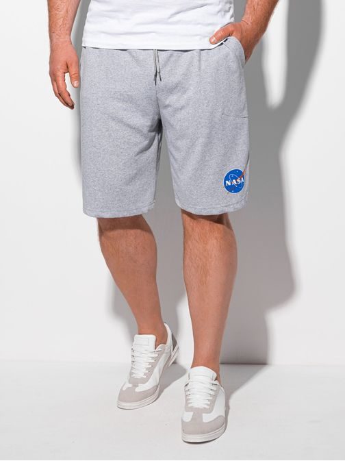 Šedé Plus Size kraťasy Nasa W389