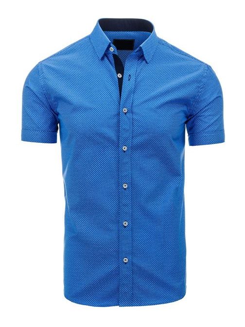 Tmavě modrá nádherná košile s krátkým rukávem