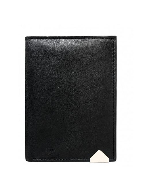 Elegantní černá peněženka s kovovou aplikací