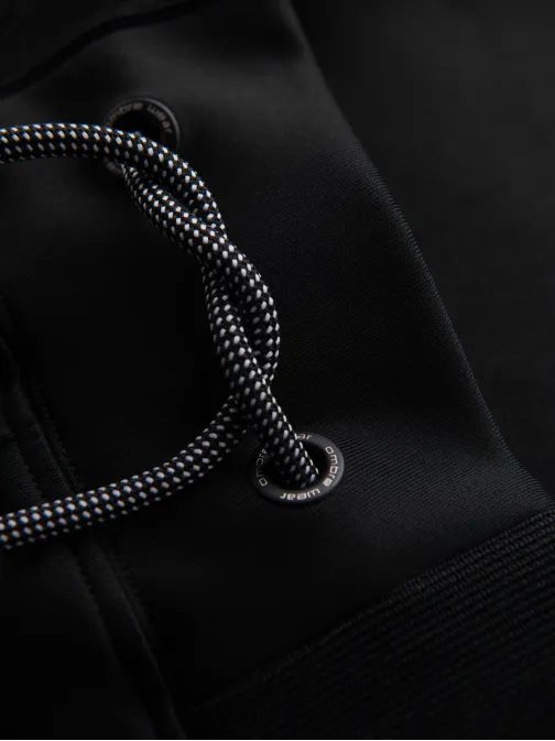 Pánské černé tepláky s kontrastním lemováním V1 PASK-0229