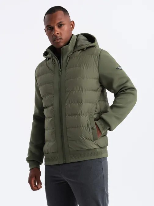 Olivová bomber trendy bunda V3 JALP-0140