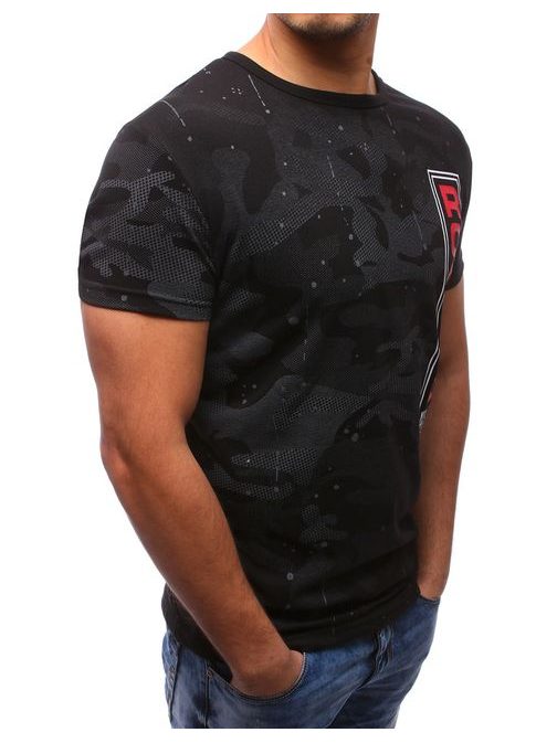 Černé pánské módní tričko ROCKED
