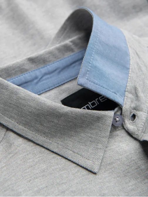 Trendy šedá košile V5 SHSS-0100