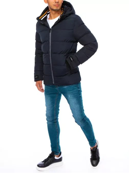 Trendy granátová zimní bunda s kapucí