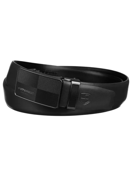 Elegantní černý kožený pásek Peterson