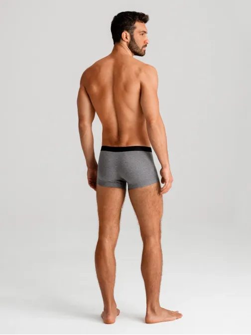 Stylové šedé melírované boxerky U286