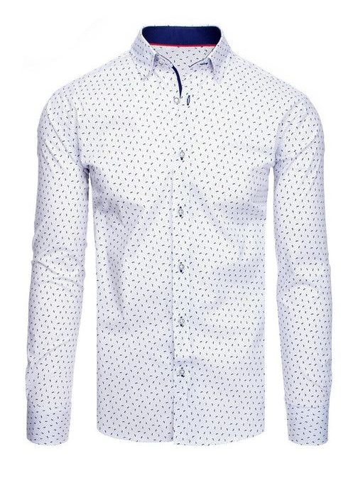 Vzorovaná košile v bílé barvě
