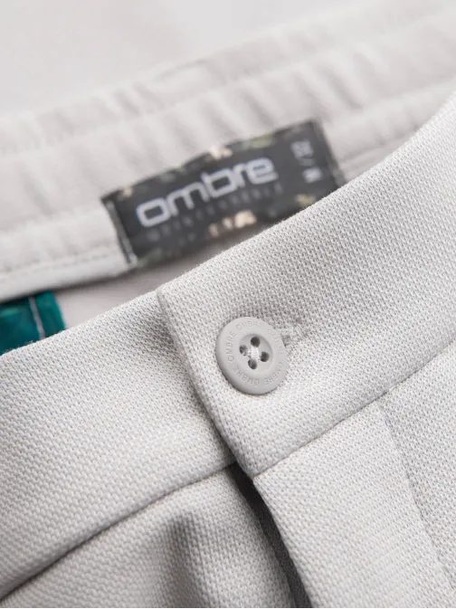 Světle-šedé chino pánské kraťasy V5 SRCS-0149