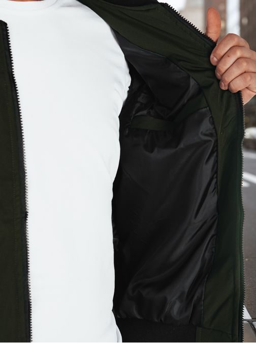 Moderní zelená bomber bunda