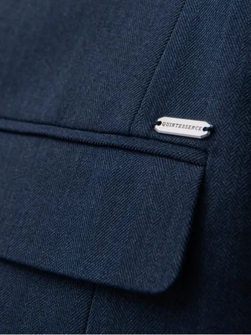 Elegantní tmavě modré pánské sako V3 BLZB-0135