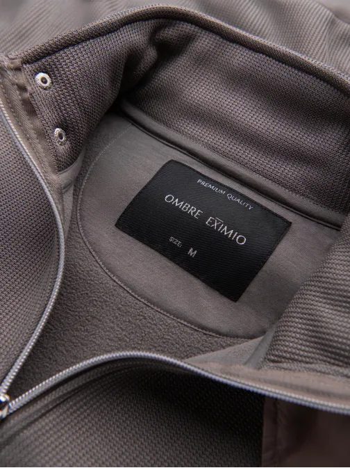 Trendy popelavá bomber bunda V2 JANP-0154