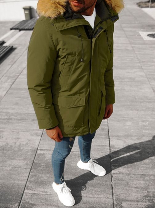 Zelená parka ve stylovém provedení JB/JP1173/8Z