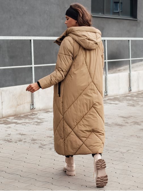 Dámská dlouhá béžová zimní bunda Streetfit
