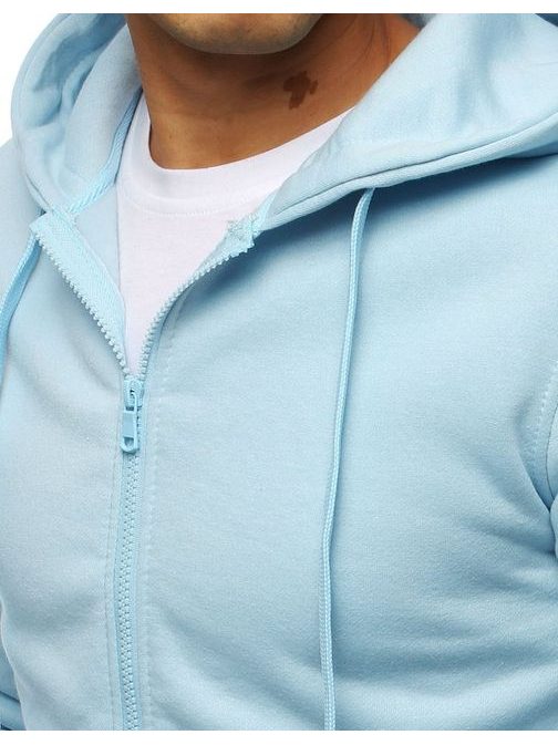 Světle modrá jednoduchá pánská mikina