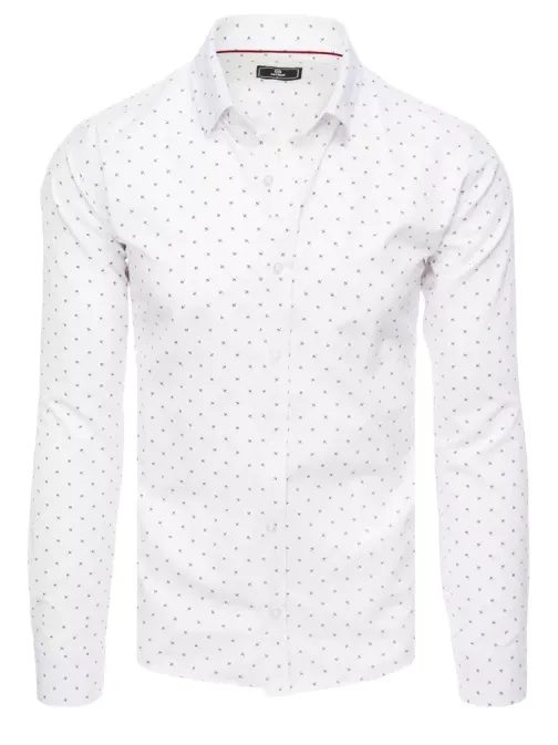 Bílá košile s krásným hnědým vzorem