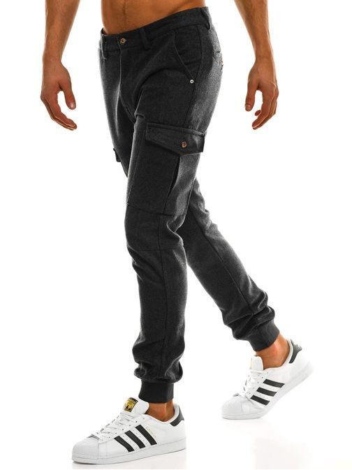 Černé jogger kalhoty s kapsami XZX-STAR 8736