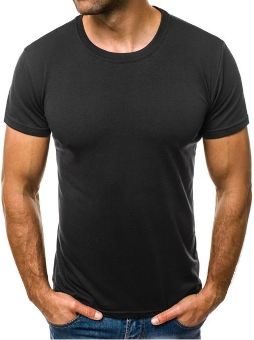 Jednoduché černé pánské tričko JS/712005Z