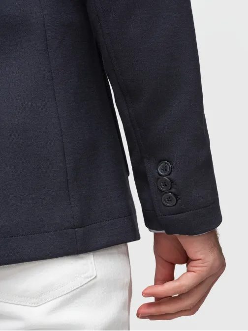 Tmavě modré sportovní sako slim fit střihu V3 M165