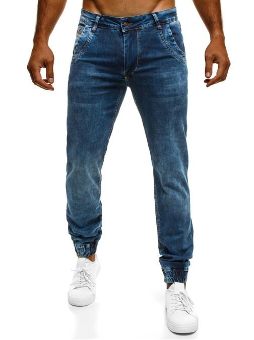 Moderní pohodlné modré pánské džíny RED POLO 05