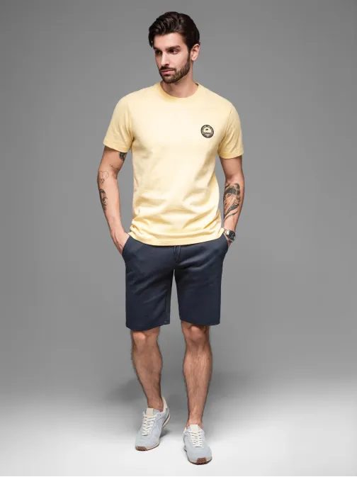 Tmavě modré chinos šortky V1 SRCS-0168