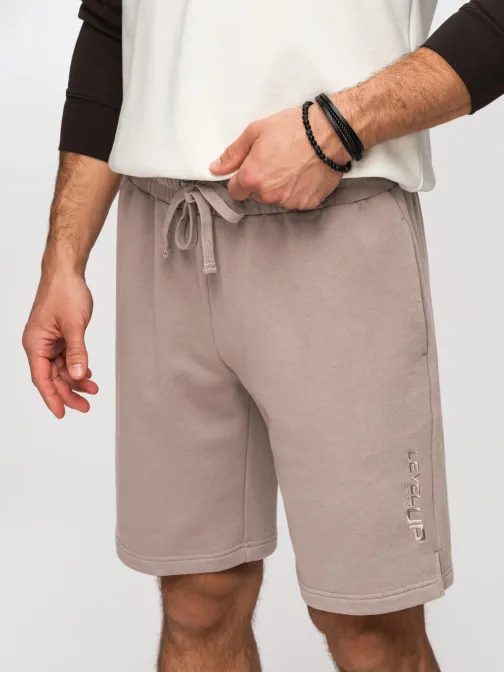 Trendy béžové šortky s logem V2 SRBC-0153