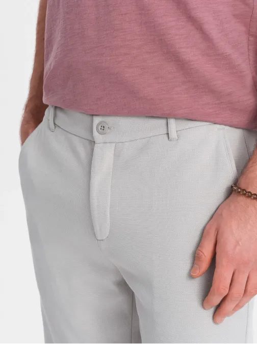 Světle šedé chinos kraťasy V5 SRCS-0127