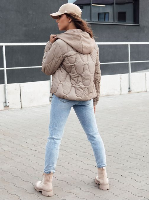 Stylová dámská kamelová zimní bunda Windglam