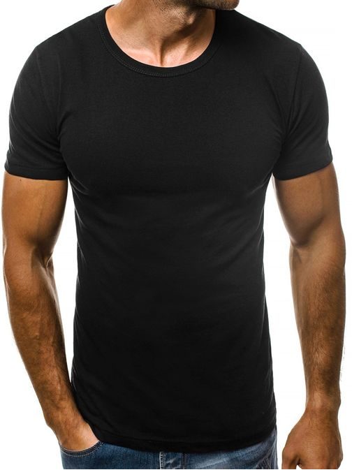 Stylové jednoduché černé tričko O/1208Z