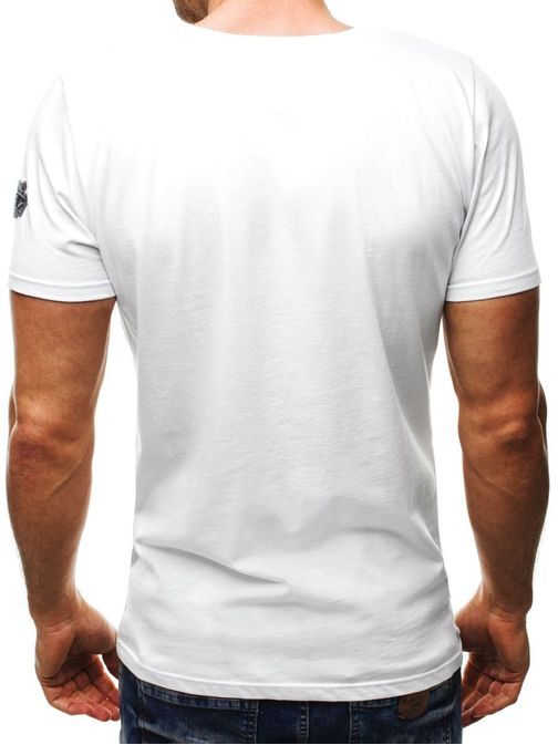 Trendy bílé tričko s potiskem Athletic 9029