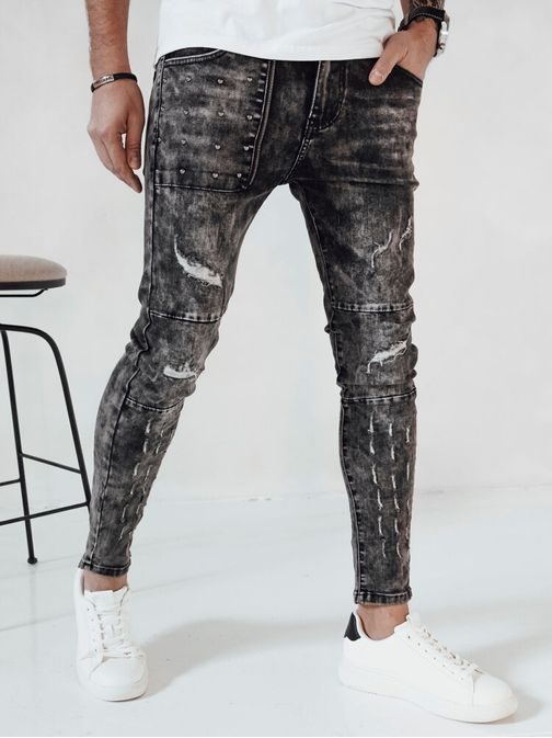 Trendy černé pánské džínové kalhoty