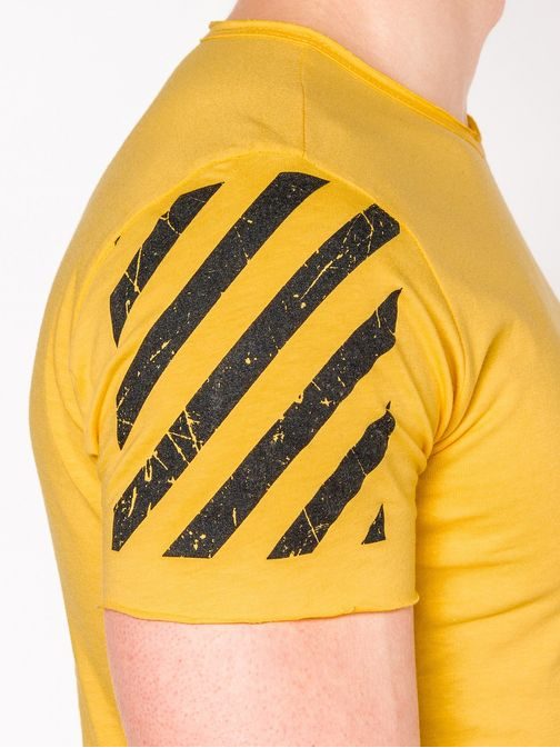Moderní tričko v žluté barvě s981