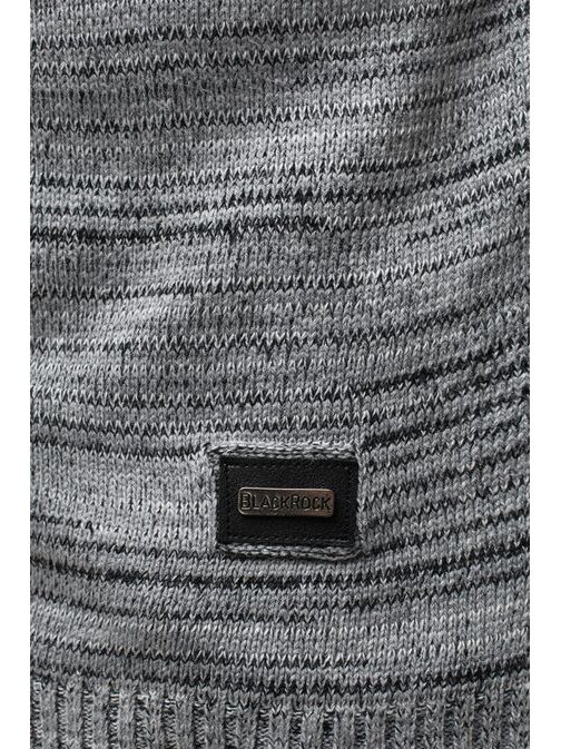 Elegantní pruhovaný svetr šedo-černý 256008