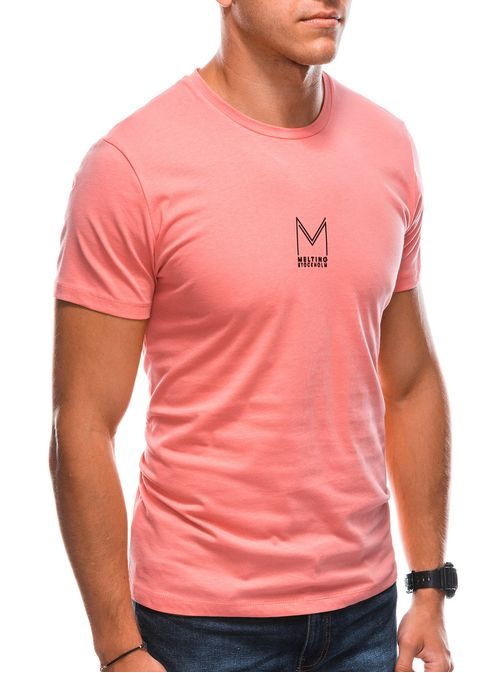 Růžové trendy tričko z bavlny S1724