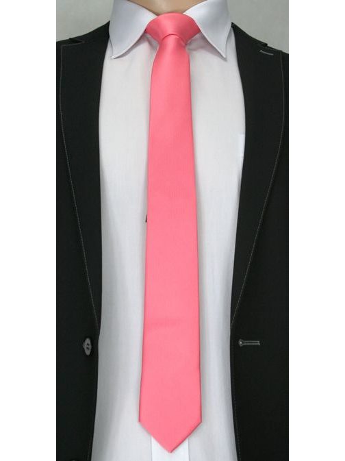 Elegantní společenská kravata růžové barvy