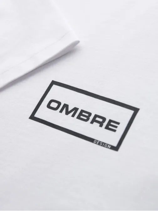 Moderní bílé pánské tričko s nápisem V1 TSPT-0231