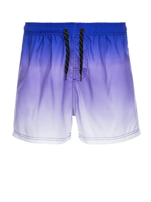 Veselé modro-bílé stínované plavky W318