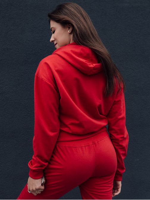 Trendy dámská červená mikina Trendhood