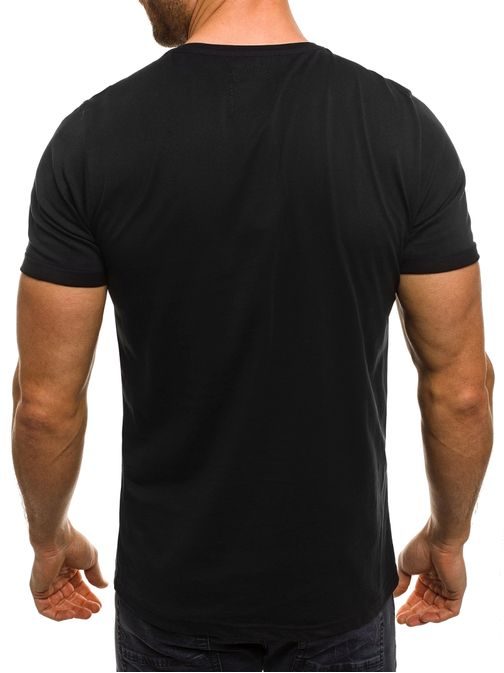 Bavlněné módní černé tričko BREEZY 544T