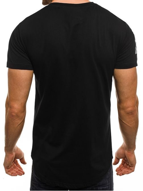 Atraktivní pánské černé tričko J.STYLE SS094